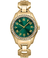 Dkny Women's Astoria Midi Glitz Gold-Tone Stainless Steel Bracelet Watch, 33mm