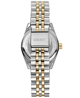 Dkny Women's Nolita Midi Dark Green Dial Gold-Two-Tone Stainless Steel Bracelet Watch 32mm