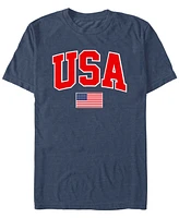 Generic Additude Men's Usa Collegiate and Flag Short Sleeve T-Shirt