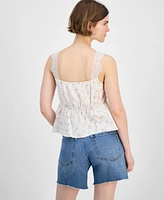 And Now This Women's Lace-Trim Floral Peplum Top, Exclusvely at Macy's
