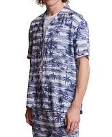 Paisley & Gray Men's Slim Fit Short Sleeve Printed Button Front Camp Shirt