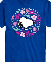 Airwaves Men's Peanuts Snoopy Floral Short Sleeve T-Shirt
