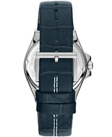 Dkny Men's Modernist Dark Blue Leather Strap Watch, 42mm