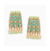 Sohi Women's Gold Plated Kundan Beaded Jewellery Set