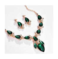Sohi Women's Gold Plated Designer Stone Jewellery Set
