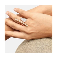 Sohi Women's Gold Plated Party Designer Stone Ring