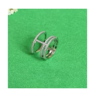 Sohi Women's Crystal Cocktail Ring