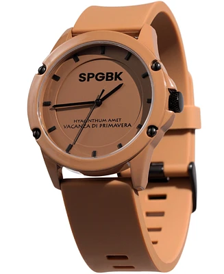 Spgbk Watches Unisex Sandhill Brown Silicone Strap Watch 44mm