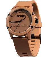 Spgbk Watches Unisex Sandhill Brown Silicone Strap Watch 44mm