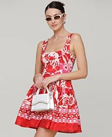 Avec Les Filles Women's Printed Bustier Mini Dress