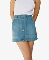 Sanctuary Women's All Buttoned Up Denim Mini Skirt