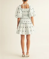 Arose Studio, Inc Women's Jasmine Smocked Puff-Sleeve Ruffled Dress