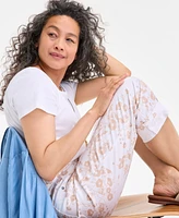 Style & Co Women's Printed Mid-Rise Curvy Capri Jeans, Exclusively at Macy's