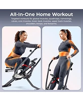 Sunny Health & Fitness Smart Full Motion Upright Row-n-Ride Squat Assist Trainer Machine