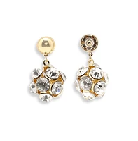 Sohi Women's Gold Plated Party Designer Stone Drop Earrings