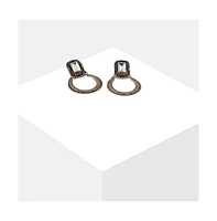 Sohi Women's Gold Plated Designer Stone Drop Earrings