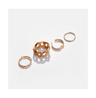 Sohi Women's Chainlink Multi-Layer Ring