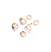 Sohi Women's Snakehead Multi-Layer Ring