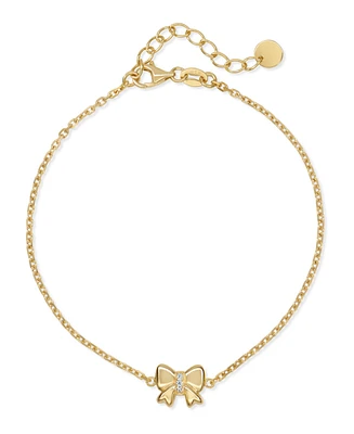 Devata Bow Chain Bracelet in 14K Gold, 6.5 in adj to 7.5 in, approx. 2.4 grams.