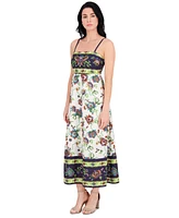 Siena Women's Printed Square-Neck Sleeveless Maxi Dress