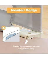 Costway Toddler 69'' Bed Rails Vertical Lifting Bedrail Guard with Lock