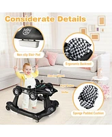 Costway Baby 4-in-1 Walker Foldable Activity Push Adjustable