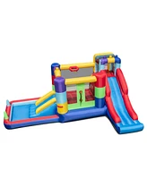 Costway Kids Multifunctional Inflatable Bounce Castle with 50 Ocean Balls & 735W Blower