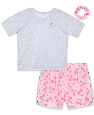 Max & Olivia Big Girls Cherry Print Dolphin Short Pajama Set