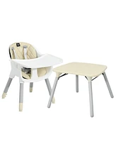 Costway Toddler 4 in 1 High Chair Convertible Table Chair Set