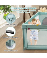 Costway Baby Playpen Large Safety Play Center Yard w/ 50 Ocean Balls