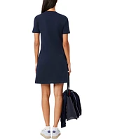 Lacoste Usa Women's Cotton Pleated T-Shirt Dress