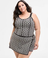 Nina Parker Trendy Plus Geo-Knit Tank