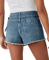 Free People Women's Emmy Cotton Denim Mini Skort