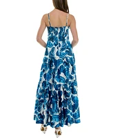 Taylor Women's Printed Tiered Maxi Dress
