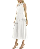 Taylor Women's Ruffled A-Line One-Shoulder Dress