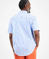 Club Room Men's Short Sleeve Lobster Print Button-Down Shirt, Exclusively at Macy's