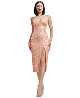 Dress the Population Women's Anastasia V-Neck Sequin