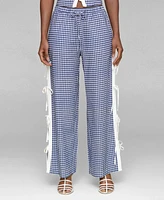 Avec Les Filles Women's Side-Tie Straight-Leg Pants