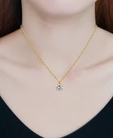 Giani Bernini Cubic Zirconia Solitaire Pendant Necklace 18k Gold-Plated Sterling Silver (also Silver), 16" + 2" extender, Exclusively a