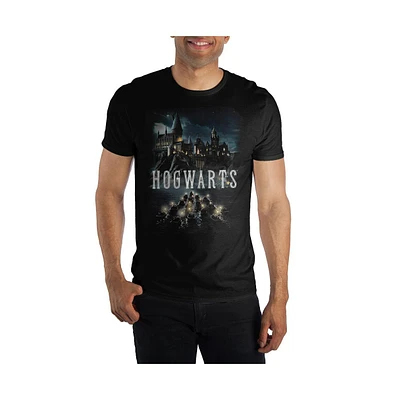 Harry Potter Men's Hogwarts Boats Logo Black Tee Shirt T-Shirt-xs