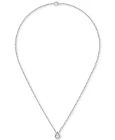 Diamond Tear-Shape 18" Pendant Necklace (1/5 ct. t.w.) 14k White or Yellow Gold