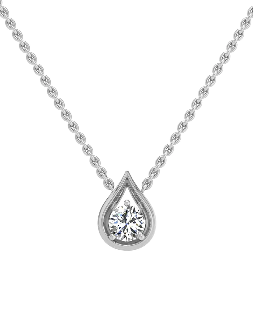 Diamond Tear-Shape 18" Pendant Necklace (1/3 ct. t.w.) 14k White or Yellow Gold