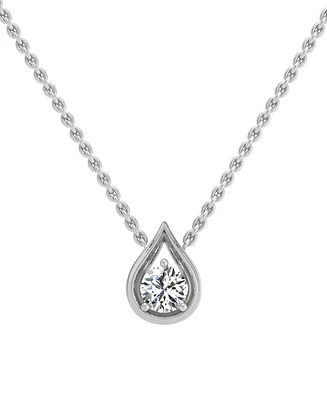 Diamond Tear-Shape 18" Pendant Necklace (1/3 ct. t.w.) 14k White or Yellow Gold