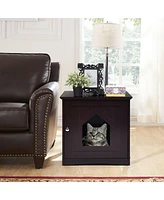 Gymax Weatherproof Multi-function Pet Cat House Outdoor Indoor Sidetable Nightstand