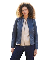 Celtic & Co. Women's Stand Collar Biker Jacket