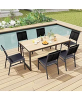 Comfortable Patio Dining Chairs Set of 2 with Breathable Design for Outdoor Use