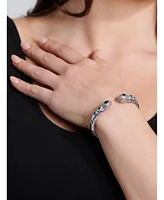 Devata Citrine, Peridot & Bali Ubud Cuff Bracelet in Sterling Silver and 18K Gold