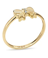Devata Bow Ring in 14K Gold, Size 8, approx. 1.7 grams.
