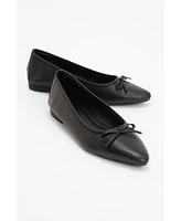 Ruby Leather Pointed Toe Flats