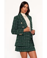 Petal and Pup Women's Jules Twill Plaid Blazer